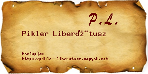 Pikler Liberátusz névjegykártya